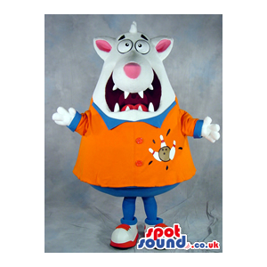 Fantasy Monster Cartoon Plush Mascot Wearing Bowling Garments -