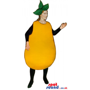 Yellow Pear Fruit Adult Size Costume Including A Leaves Hat -