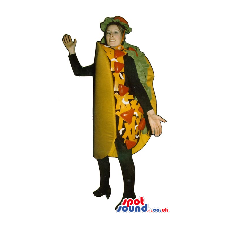 Full Big Mexican Taco Adult Size Costume Or Mascot - Custom