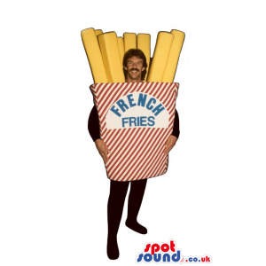 French Fries Bag With Text Adult Size Costume Or Mascot -