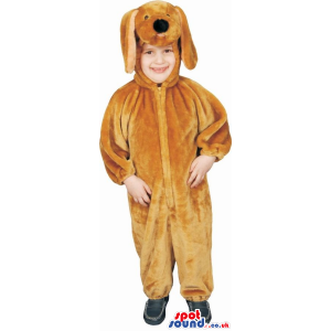 Brown Dog Children Size Plush Costume With Long Ears - Custom