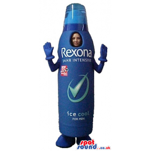 Blue Rexona Deodorant Adult Size Plush Costume Or Mascot -