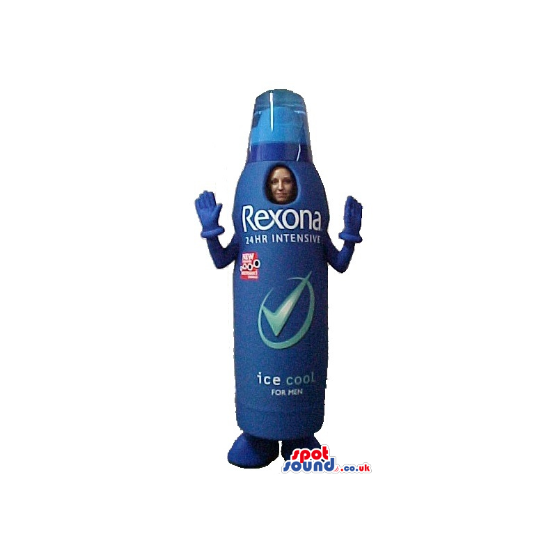 Blue Rexona Deodorant Adult Size Plush Costume Or Mascot -