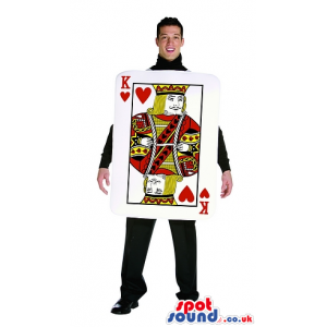 King Of Heart Poker Card Adult Size Costume Or Mascot - Custom