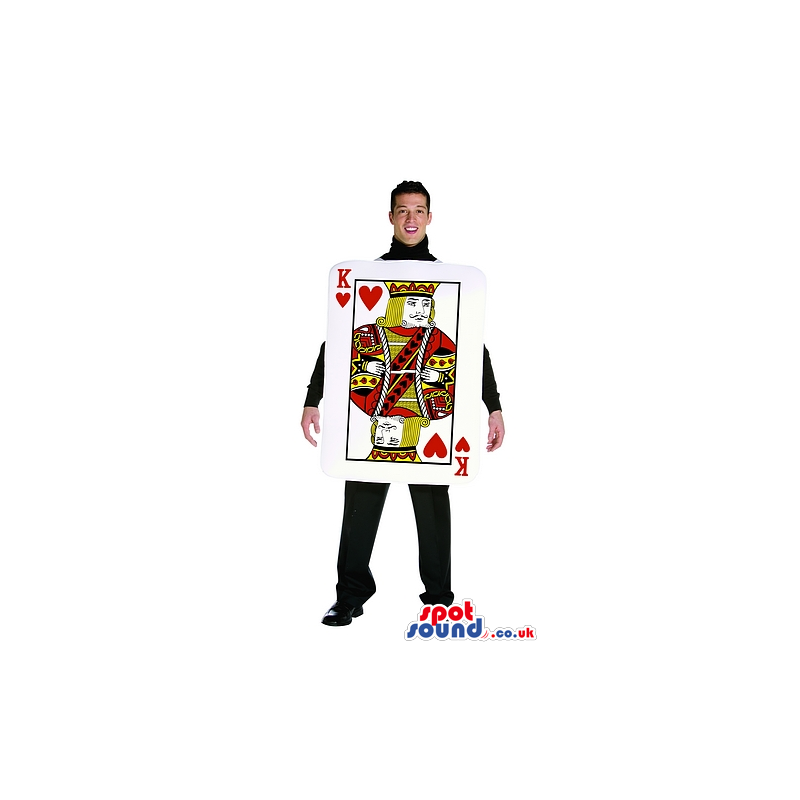 King Of Heart Poker Card Adult Size Costume Or Mascot - Custom