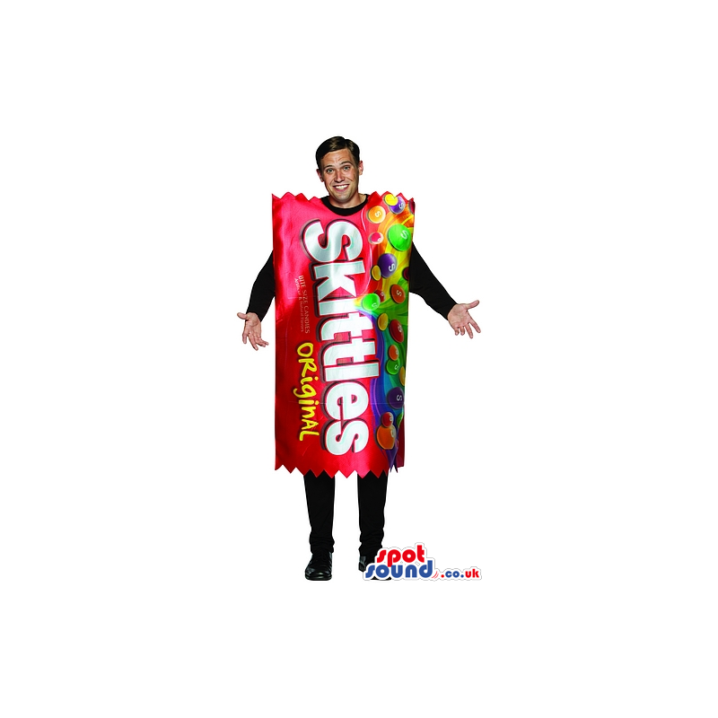 Realistic Skittles Candy Bag Adult Size Costume Or Mascot -