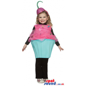 Sweet Cupcake Children Size Costume With A Fruit Hat - Custom