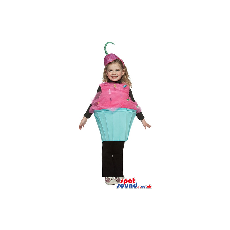 Sweet Cupcake Children Size Costume With A Fruit Hat - Custom