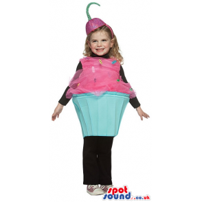 Sweet Cupcake Children Size Costume With A Fruit Hat - Custom