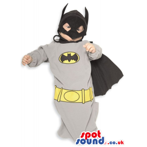 Cute Batman Baby Size Costume With A Black Mask And Cape -