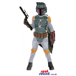 Space Hero Warrior Adult Size Costume Or Mascot With A Weapon -