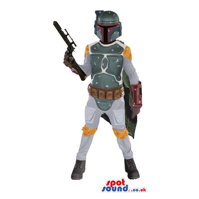 Space Hero Warrior Adult Size Costume Or Mascot With A Weapon -