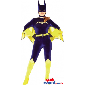 Batwoman Superhero Adult Size Costume In Purple Velvet Garments