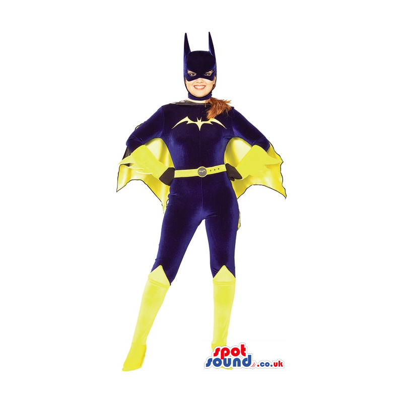 Batwoman Superhero Adult Size Costume In Purple Velvet Garments