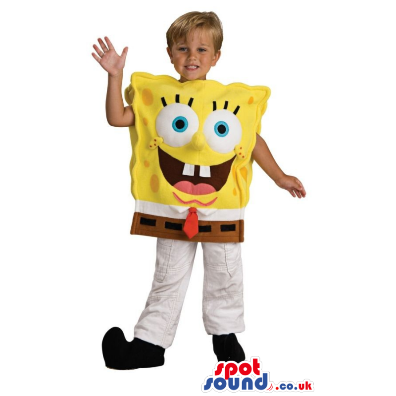 Sponge Bob Cartoon Character Children Size Costume - Custom