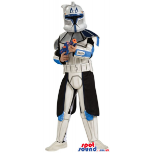 Space Warrior Character Children Size Costume With A Weapon. -