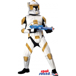 Space Warrior Robot Adult Size Costume With A Weapon - Custom