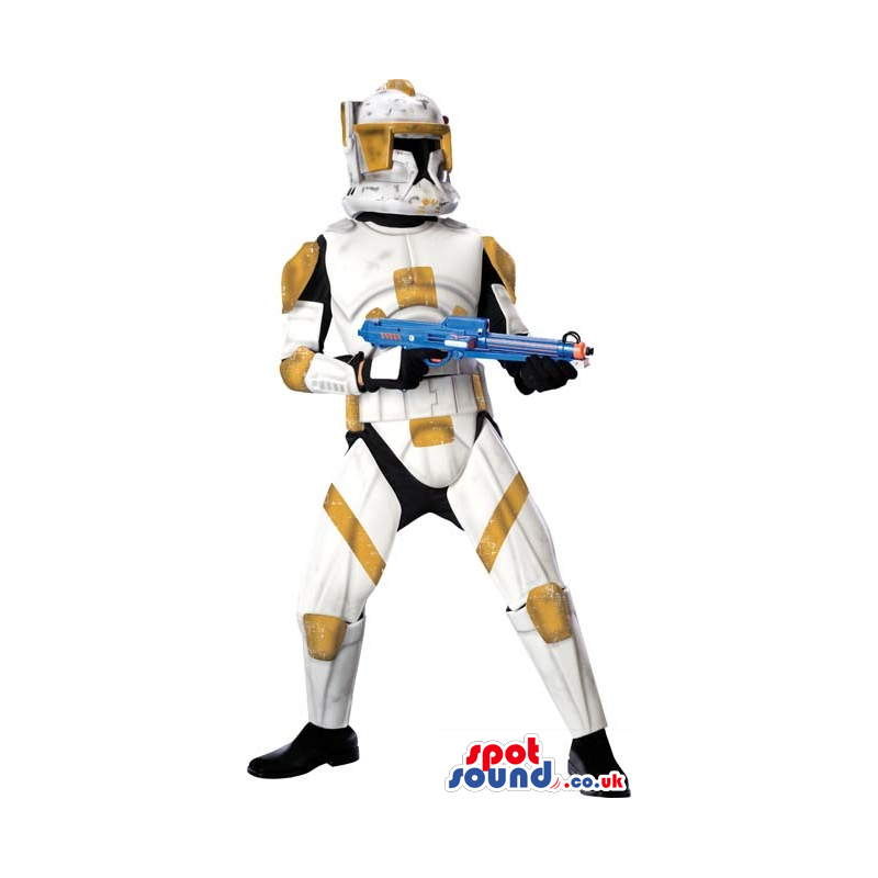 Space Warrior Robot Adult Size Costume With A Weapon - Custom