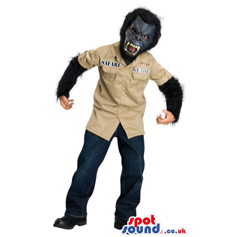 Scary Werewolf Character Children Size Costume With Safari