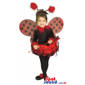 Butterfly Or Ladybird Children Size Costume With Wings - Custom