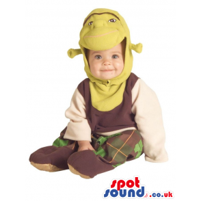 Green Shrek The Ogre Movie Character Baby Size Costume - Custom