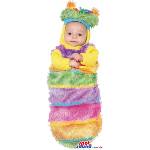 Colorful Caterpillar Bug Baby Size Hairy Plush Costume - Custom