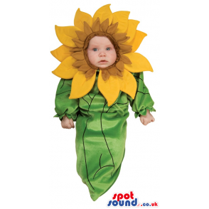 Sunflower Baby Size Plush Costume With An Amazing Head Of