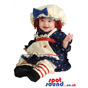 Doll Toy Baby Size Costume With A Cute Dress And Hat. - Custom