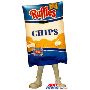 Customizable Big Ruffles Chips Bag Mascot With No Face - Custom