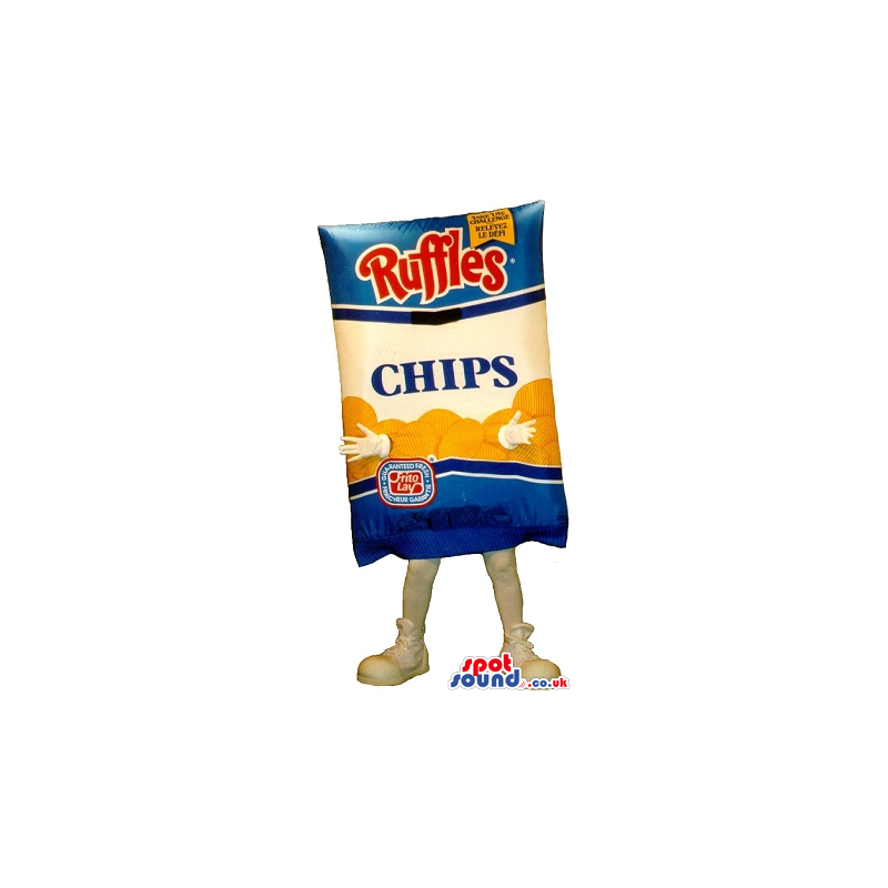 Customizable Big Ruffles Chips Bag Mascot With No Face - Custom