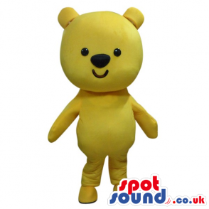 Cute Small Yellow Teddy Bear Mascot With A Simple Design -