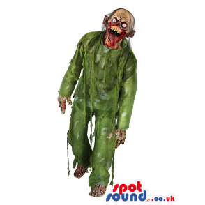 Scary Halloween Green Creature Adult Size Costume Or Mascot -