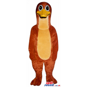 Customizable Red Duck Plush Mascot With A Yellow Belly - Custom