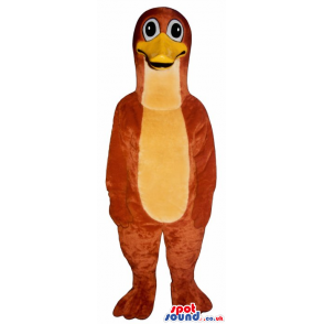 Customizable Red Duck Plush Mascot With A Yellow Belly - Custom