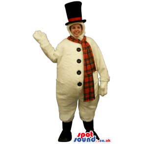 Snowman Christmas Adult Size Costume Or Mascot With A Big Belly