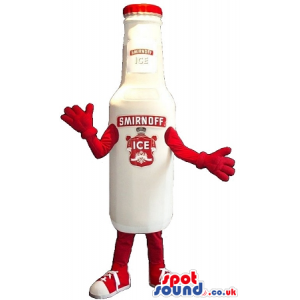 Amazing Smirnoff Brand Vodka Bottle Mascot With No Face -