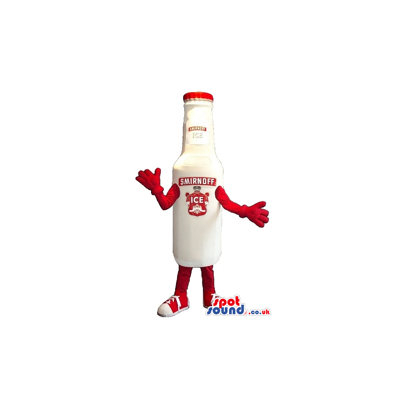 Amazing Smirnoff Brand Vodka Bottle Mascot With No Face -