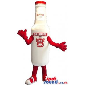 Amazing Smirnoff Brand Vodka Bottle Mascot With No Face -