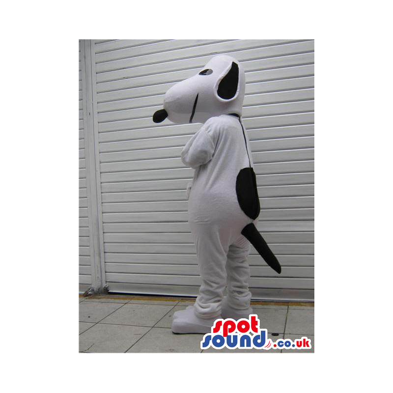 White And Black Dog Plush Mascot Alike Snoopy Cartoon Character