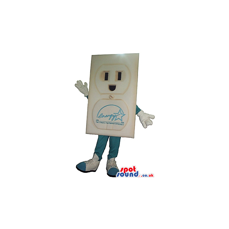 Customizable Household Socket Mascot With A Face And Logo -