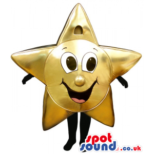 Shinny Golden Star Customizable Mascot With A Cute Face -
