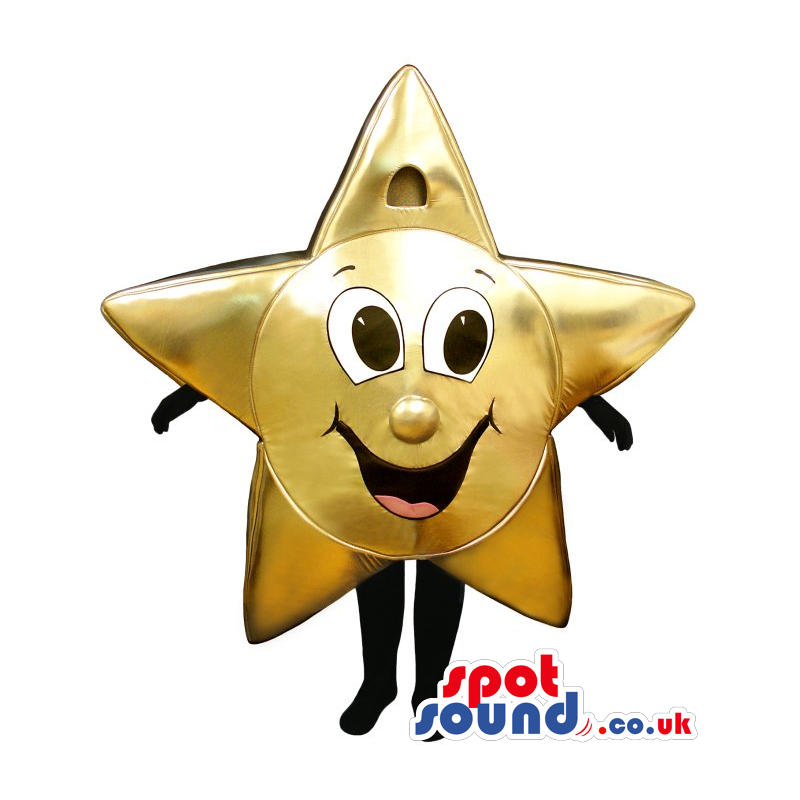 Shinny Golden Star Customizable Mascot With A Cute Face -