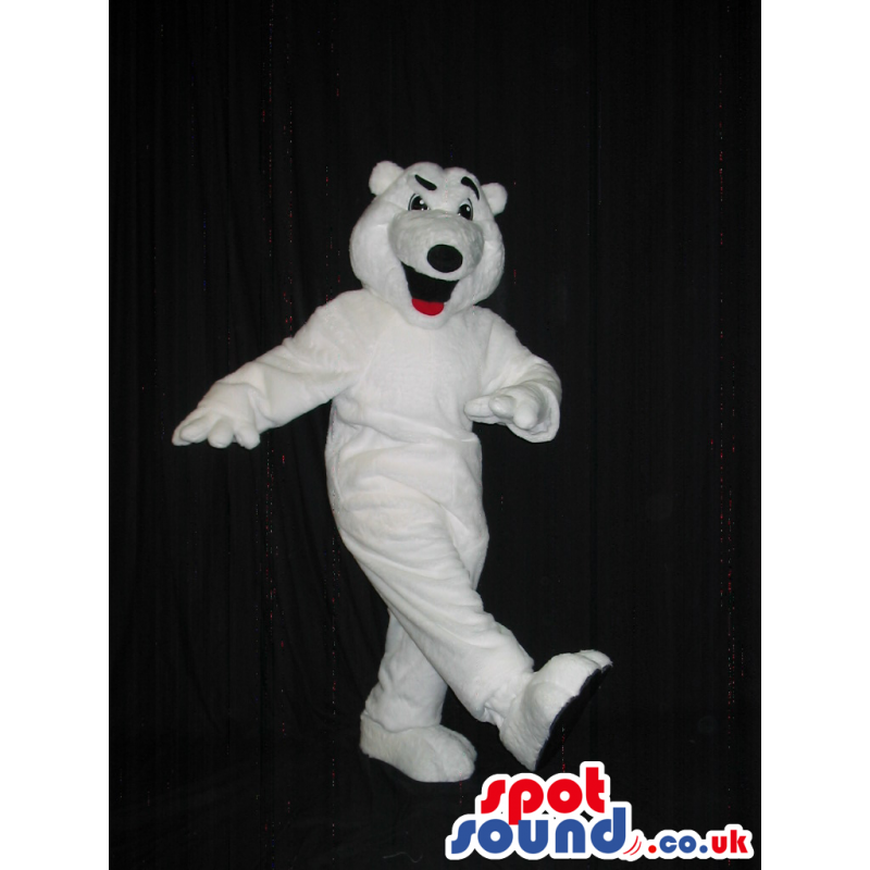 Customizable All White Polar Bear Animal Plush Mascot - Custom