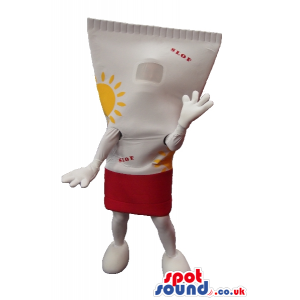 Customizable Sunscreen Cream Tube Mascot With A Logo And No