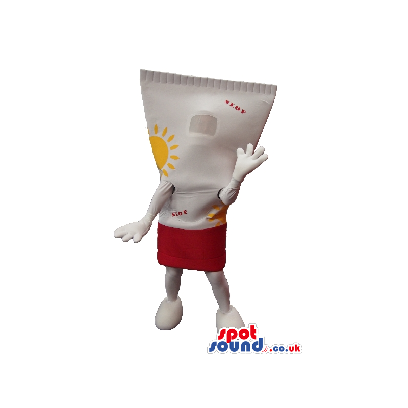 Customizable Sunscreen Cream Tube Mascot With A Logo And No