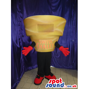 Customizable Cheese Mascot With A Brand Name And No Face -