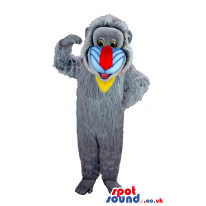 Customizable Grey Exotic Blue Face Monkey Plush Mascot - Custom