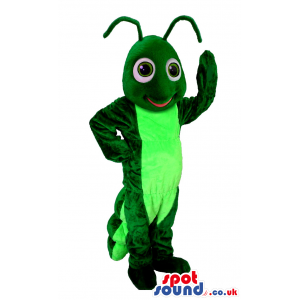 Customizable Flashy Green Bug Plush Mascot With Big Eyes -