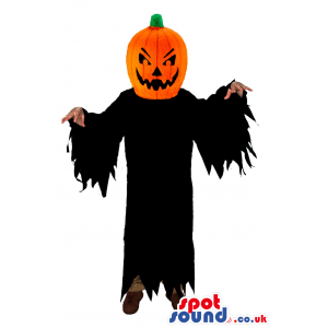 Scary Jack-O-Lantern Pumpkin Head Adult Size Costume Or Mascot