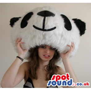 High-Quality Comfortable Big Panda Bear Hairy Mascot Head -